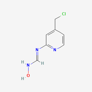 molecular formula C7H8ClN3O B8477679 N-(4-(Chloromethyl)pyridin-2-yl)-N'-hydroxyformimidamide 
