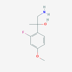 molecular formula C10H14FNO2 B8477693 1-Amino-2-(2-fluoro-4-methoxyphenyl)propan-2-ol 