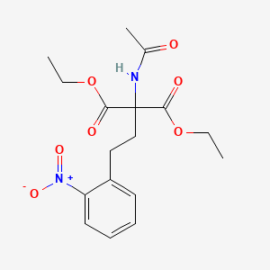 molecular formula C17H22N2O7 B8477700 Diethyl acetamido[2-(2-nitrophenyl)ethyl]propanedioate CAS No. 86499-31-2