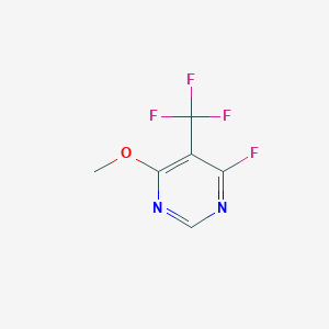 molecular formula C6H4F4N2O B8477737 4-Fluoro-6-methoxy-5-(trifluoromethyl)pyrimidine 