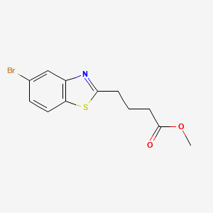 molecular formula C12H12BrNO2S B8477761 4-(5-Bromo-benzothiazol-2-yl)-butyric acid methyl ester 