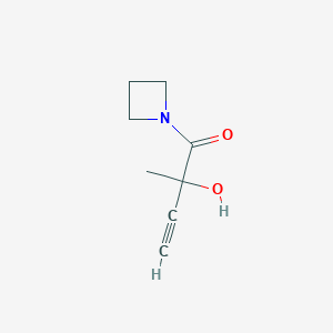 molecular formula C8H11NO2 B8477796 1-(Azetidin-1-yl)-2-hydroxy-2-methylbut-3-yn-1-one 