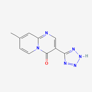 molecular formula C10H8N6O B8477810 4H-Pyrido[1,2-a]pyrimidin-4-one, 8-methyl-3-(1H-tetrazol-5-yl)- CAS No. 69372-15-2