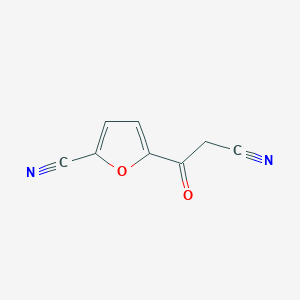 molecular formula C8H4N2O2 B8477821 5-Cyanoacetyl-furan-2-carbonitrile 
