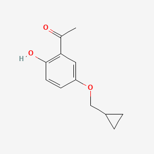 molecular formula C12H14O3 B8477842 1-[5-(Cyclopropylmethoxy)-2-hydroxyphenyl]ethanone 