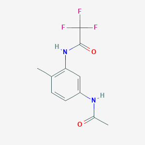 molecular formula C11H11F3N2O2 B8477869 N-(5-Acetylamino-2-methyl-phenyl)-2,2,2-trifluoro-acetamide 