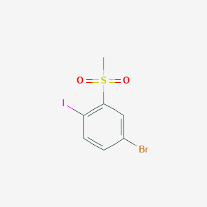 molecular formula C7H6BrIO2S B8477884 4-Bromo-1-iodo-2-(methylsulfonyl)benzene 
