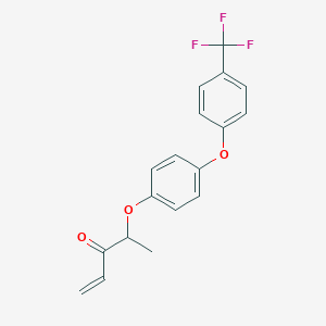 molecular formula C18H15F3O3 B8477926 4-{4-[4-(Trifluoromethyl)phenoxy]phenoxy}pent-1-en-3-one CAS No. 82967-84-8