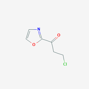 molecular formula C6H6ClNO2 B8477940 3-Chloro-1-(2-oxazolyl)-1-propanone 