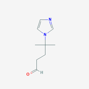 molecular formula C9H14N2O B8477967 1-(3-Formyl-1,1-dimethylpropyl)imidazole 