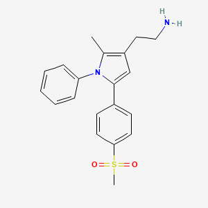 molecular formula C20H22N2O2S B8477979 2-[1-phenyl-2-methyl-5-(4-methylsulphonylphenyl)-1H-pyrrol-3-yl]-ethanamine 