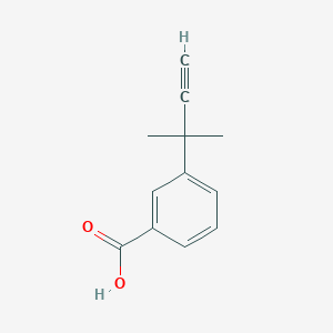 molecular formula C12H12O2 B8478026 3-(1,1-Dimethylprop-2-yn-1-yl)benzoic acid 