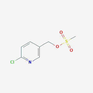 molecular formula C7H8ClNO3S B8478053 (6-Chloro-3-pyridyl)methyl methanesulfonate 