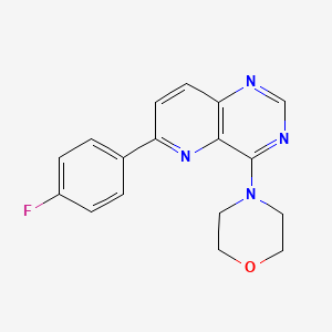 molecular formula C17H15FN4O B8478078 6-(4-Fluorophenyl)-4-(morpholin-4-yl)pyrido[3,2-d]pyrimidine CAS No. 917758-77-1
