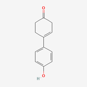 molecular formula C12H12O2 B8478085 4-(4-Hydroxy-phenyl)-cyclohex-3-enone 