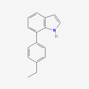 molecular formula C16H15N B8478093 1h-Indole,7-(4-ethylphenyl)- 