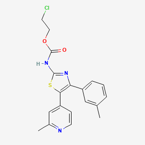 molecular formula C19H18ClN3O2S B8478137 2-Chloroethyl [4-(3-methylphenyl)-5-(2-methylpyridin-4-yl)-1,3-thiazol-2-yl]carbamate CAS No. 365430-13-3