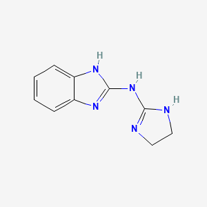 molecular formula C10H11N5 B8478150 N-(1-Imidazoline-2-yl)-1H-benzoimidazole-2-amine 