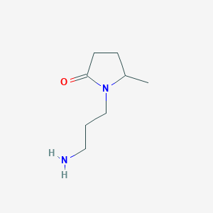 molecular formula C8H16N2O B8478155 1-(3-Amino-propyl)-5-methyl-pyrrolidin-2-one 