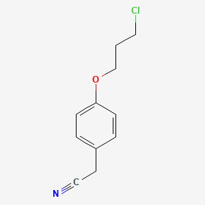 molecular formula C11H12ClNO B8478162 4-(3-Chloropropoxy)phenylacetonitrile 