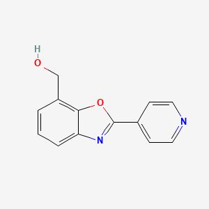 molecular formula C13H10N2O2 B8478197 7-Benzoxazolemethanol,2-(4-pyridinyl)- 
