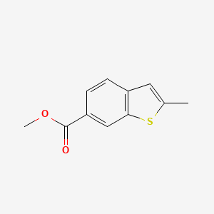 molecular formula C11H10O2S B8478202 Benzo(b)thiophene-6-carboxylic acid, 2-methyl-, methyl ester CAS No. 18781-42-5