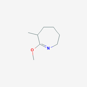 molecular formula C8H15NO B8478219 3,4,5,6-Tetrahydro-7-methoxy-6-methyl-2h-azepine 
