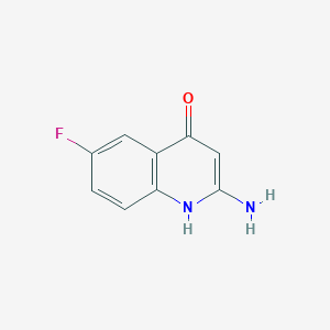 molecular formula C9H7FN2O B8478232 2-Amino-6-fluoro-4-hydroxyquinoline 