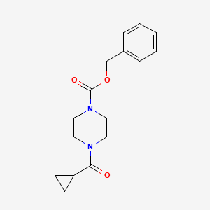 molecular formula C16H20N2O3 B8478242 Benzyl 4-(cyclopropylcarbonyl)piperazine-1-carboxylate 
