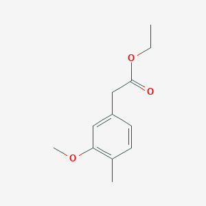 molecular formula C12H16O3 B8478258 Ethyl 3-methoxy-4-methylphenylacetate 