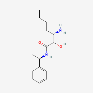 molecular formula C15H24N2O2 B8478299 (3S)-3-amino-2-hydroxy-N-[(1R)-1-phenylethyl]heptanamide CAS No. 497946-74-4