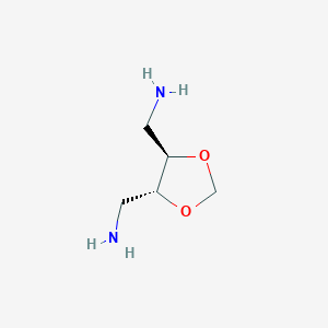 molecular formula C5H12N2O2 B8478323 (4R,5R)-4,5-bis(aminomethyl)-1,3-dioxolane 