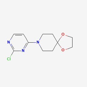 molecular formula C11H14ClN3O2 B8478329 8-(2-Chloropyrimidin-4-yl)-1,4-dioxa-8-azaspiro[4.5]decane 
