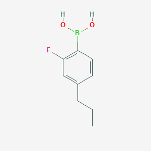 molecular formula C9H12BFO2 B8478333 2-Fluoro-4-propylphenylboronic acid 