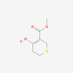 molecular formula C7H10O3S B8478347 Methyl 4-hydroxy-5,6-dihydro-2H-thiopyran-3-carboxylate 