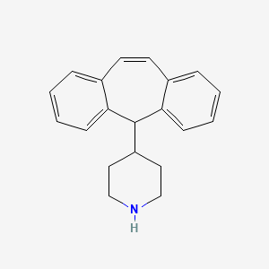 molecular formula C20H21N B8478352 4-(5H-Dibenzo[a,d][7]annulen-5-yl)piperidine CAS No. 101904-56-7