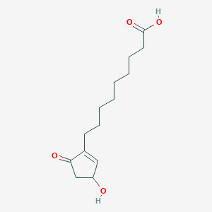 molecular formula C14H22O4 B8478357 9-(3-Hydroxy-5-oxocyclopent-1-EN-1-YL)nonanoic acid CAS No. 52419-08-6