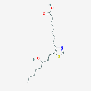 molecular formula C18H29NO3S B8478378 7-[5-(3-Hydroxyoct-1-en-1-yl)-1,3-thiazol-4-yl]heptanoic acid CAS No. 62672-04-2