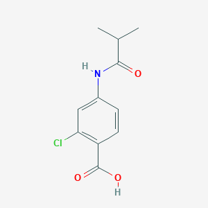 molecular formula C11H12ClNO3 B8478380 2-Chloro-4-(isobutyrylamino)benzoic acid 