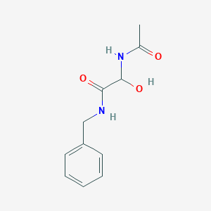 molecular formula C11H14N2O3 B8478480 2-Acetamido-N-benzyl-2-hydroxyacetamide 