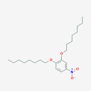 molecular formula C22H37NO4 B8478481 3,4-Dioctyloxynitrobenzene CAS No. 4956-40-5