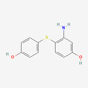 molecular formula C12H11NO2S B8478500 3-Amino-4-(4-hydroxy-phenylsulfanyl)-phenol 