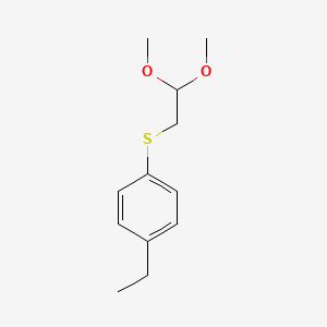 molecular formula C12H18O2S B8478529 (2,2-Dimethoxyethyl)(4-ethylphenyl)sulfane 