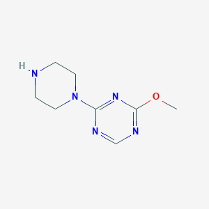 molecular formula C8H13N5O B8478582 2-Methoxy-4-piperazin-1-yl-[1,3,5]triazine CAS No. 59215-45-1