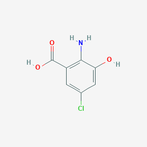 molecular formula C7H6ClNO3 B8478596 2-Amino-5-chloro-3-hydroxybenzoic acid 