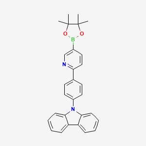 9-[4-[5-(4,4,5,5-tetramethyl-1,3,2-dioxaborolan-2-yl)pyridin-2-yl]phenyl]carbazole