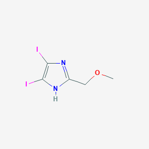 molecular formula C5H6I2N2O B8478655 4,5-diiodo-2-methoxymethyl-1H-imidazole 