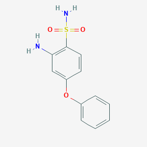 molecular formula C12H12N2O3S B8478657 2-Amino-4-phenoxybenzenesulfonamide 
