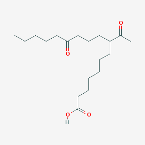 molecular formula C19H34O4 B8478670 8-Acetyl-12-oxoheptadecanoic Acid CAS No. 54370-63-7