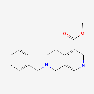 molecular formula C17H18N2O2 B8478709 7-Benzyl-5,6,7,8-tetrahydro-[2,7]naphthyridine-4-carboxylic acid methyl ester 